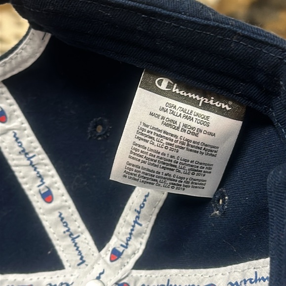 Men’s Champion Navy Blue/Red Dad Hat - Picture 4 of 6
